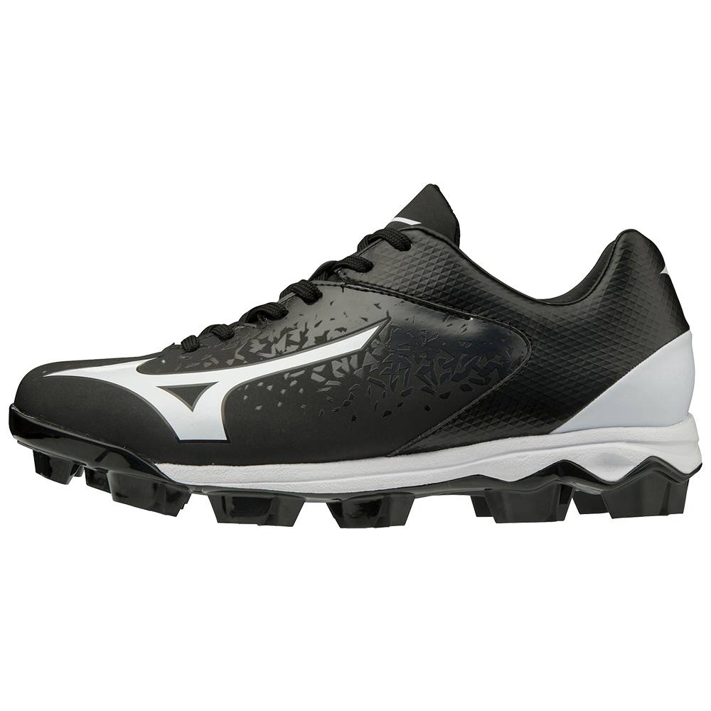 Mizuno Women's Finch Select Nine Molded Softball Cleats Black/White (320591-HSE)